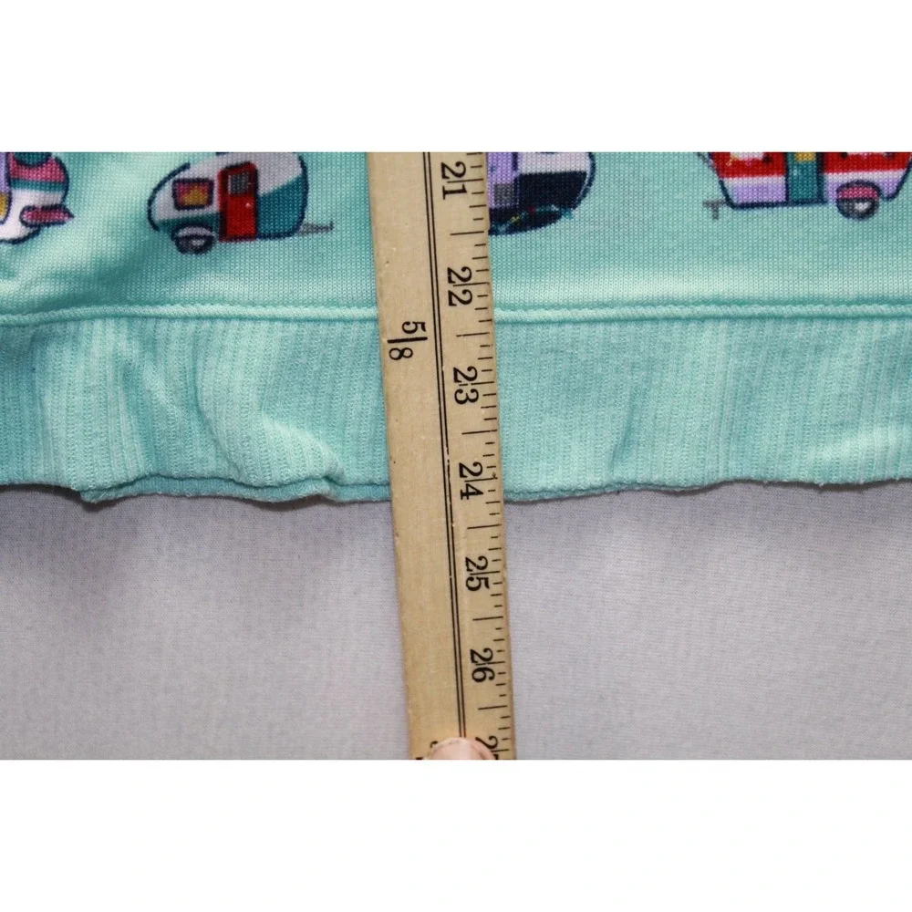 Secret Treasures Sweatshirt Girls M 8-10 Mint Green NWT Happy Camper Glitter